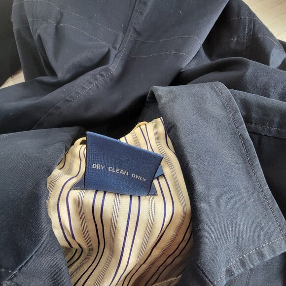 Faconnable Womens Navy Blue Cotton Blend Blazer Jacket Medium Casual Pockets - Picture 4 of 8